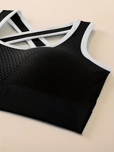 Ropa Interior Deportiva Transpirable de Punto Calado para Mujer, Prenda Interior Deportiva de Alta Elasticidad, Ajuste Contorneado, Ropa de Ejercicio - Product Image 4