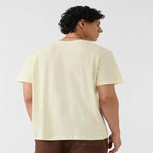 Camiseta de Algodón de 230g, Cuello Redondo, Manga Corta, Color Sólido, Estilo Casual, Holgada, para Usar como Capa Base - Product Image 1
