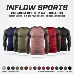 Camiseta de Compresión de Manga Larga con Bloques de Color Personalizada Unisex, de Secado Rápido, para MMA y BJJ, de Poliéster/Nailon, Anti-UV y Transpirable - Product Image 6