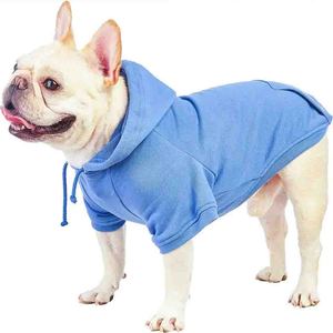 Solid Color Dog Hoodies Sweatshirts Small Medium Large Dogs Custom Hoodie Fleece 100% Cotton Light Blue Puppy Windproof - Product Image 1