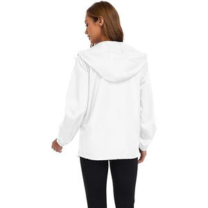 Veste coupe-vent longue en nylon pour homme avec fermeture éclair, coupe-vent slim fit pour femme pour l'hiver - Product Image 4