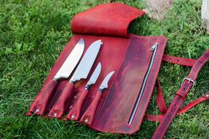 Organisateur de couteaux de chef en cuir personnalisé, protection de luxe, anti-odeur, portable, multifonction, sac de rangement culinaire, ustensiles de cuisine - Product Image 6