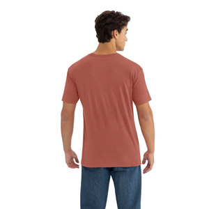 เสื้อยืดผู้หญิง ผ้าฝ้าย 100% เนื้อนุ่ม ระบายอากาศดี เป็นมิตรกับสิ่งแวดล้อม แขนสั้น 180 กรัม ผ้า CVC เจอร์ซีย์ ไม่หด แห้งเร็ว ใส่ได้ทั้งชายและหญิง รุ่น NE-AIA-63 สีแดงเลือดหมู - Product Image 6