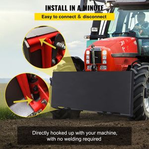 Attacco Rapido per Skid Steer da 85 libbre, Piastra di Aggancio Rapido per Skid Steer da 3/8 pollici, Altezza 18,5 pollici, Accessorio per Skid Steer - Product Image 5