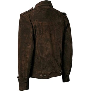 Mens Shirt Collar Brown <b>Suede</b> <b>Jacket</b> - Product Image 2