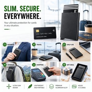 New Trend Personalised Minimalist <strong>Wallet</strong> Aluminum Metal Credit <strong>Card</strong> Holder Mens Slim Rfid Block <strong>Pop</strong> <strong>up</strong> <strong>Wallet</strong> for Gifts - Product Image 5