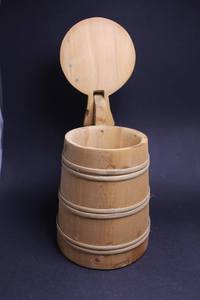 Most Selling Wooden Mug with Handle Traditional Wooden Tankard Vintage Beer Mug for Home Kitchen Bar Decoration - Product Image 5