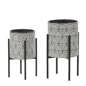 Linea Exports Inc Modern Style Gold Plated Metal Planter Stand Indoor Outdoor Flower Pots Planters Home Decorative Garden Unique - Product Image 1