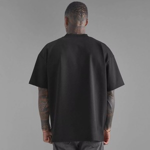 Men Oversized White Cotton T-Shirt Short Sleeve O-Neck Casual Jersey Plain Dyed Solid Color Blank Design - Product Image 5