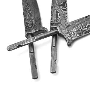 Cuchillo de Chef Personalizado Hecho a Mano Jexmoo con Hoja de Acero de Damasco y Funda de Cuero - Regalo para Chef - Product Image 4