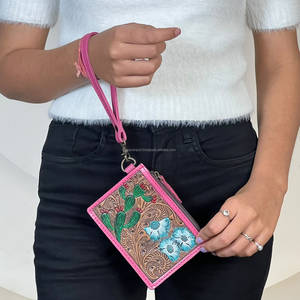 Personalized Custom High Quality <b>Leather</b> <b>Wallet</b> Credit Card Holder Genuine <b>Leather</b> Cash Card Holder Purse for Unisex Mini <b>Wallet</b> - Product Image 4