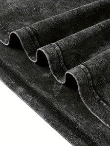 Camisetas Extra Grandes para Hombre, Estilo Vintage, Lavado Desgastado, Primavera-Verano 2026, Personaliza con Tu Propio Logotipo, Manga Corta, Estilo Casual, Gris Morado - Product Image 6