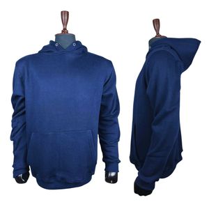 Sudadera con Capucha Lisa Personalizada de Fábrica al por Mayor para Hombre, Ajuste Regular, 100% Algodón, Forro Polar Transpirable, Estampado de Goma en Relieve Frontal, Teñido Liso para Invierno - Product Image 2