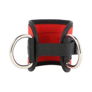 สายรัดข้อเท้าแบบนีโอพรีนบุฟองน้ำสำหรับยกน้ำหนัก เพิ่มแรงในการยก ปรับได้ มีห่วงรูปตัว D สำหรับเชื่อมต่อสายเคเบิล เหมาะสำหรับออกกำลังกายในยิม - Product Image 2