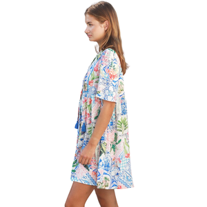 Mini vestido estampado para mujer, cómodo para el uso diario - Product Image 1