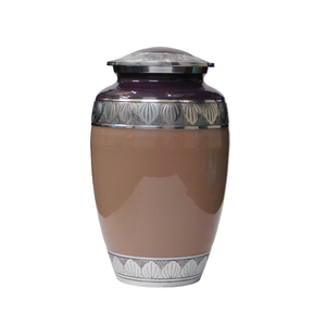 Urnes funéraires en aluminium pour adultes avec gravure, finition couleur étain et magenta, fournitures funéraires en métal pour cendres humaines - Product Image 5