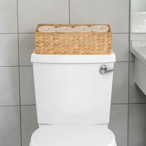 ISLA Paquete de 2 Cestas Rectangulares de Jacinto Tejidas a Mano, Contenedores de Almacenamiento de Mimbre para Cocina, Despensa, Baño, Inodoro, Venta al por Mayor - Product Image 2