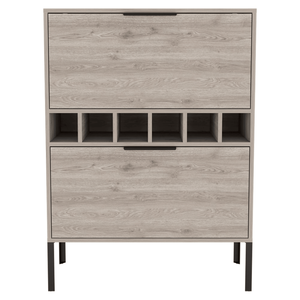 DEPOT E SHOP Mobile Bar a Due Ante Grigio Chiaro, Soluzione di Stoccaggio Flessibile, Funzionale ed Elegante - Product Image 3