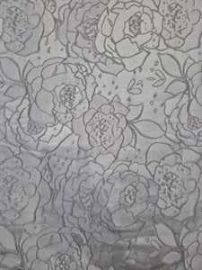 ABAYA Tissu satiné ultra doux pour femmes BROCADE JACQUARD NOIR 100% Polyester Vêtements Respirants 160 GSM Poids moyen (PK) - Product Image 3