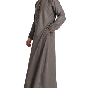 Thobe/thawb ผ้าฝ้ายสำหรับผู้ชายอิสลาม2025ใหม่, ผ้าฝ้ายทรงพอดีตัวระบายอากาศสบายๆสไตล์ชาติพันธุ์กลางตะวันออกแขนยาว - Product Image 1