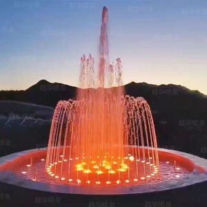 Fontaine musicale et dansante carrée circulaire en acier inoxydable avec éclairage RGB pour jardin extérieur et piscine - Product Image 2
