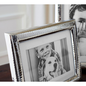 Hand-Hammered Silver Metal Photo <b>Frame</b> With Warbled Texture Premium Tarnish-Resistant Nickel-Plated Picture <b>Frame</b> For Wall Decor - Product Image 4