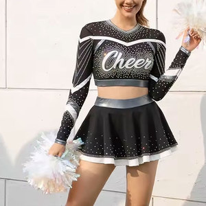 Tenues de cheerleading ajustées, haut et short de sport, uniforme de cheerleader personnalisé, costumes de cheerleading, nouvelle marque - Product Image 3