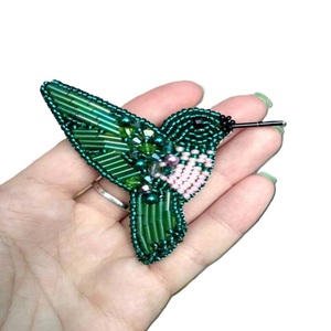Unique Handmade Seed <b>Beads</b> Bird Brooch Gift Design Fashionable Bird Embroidery Seed <b>Beads</b> Brooch Patch - Product Image 4