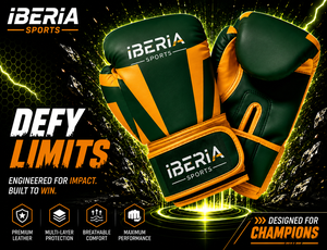 Guantes de Boxeo IBERIA Personalizados en Verde y Amarillo, Guantes de Entrenamiento Premium, Logotipo Personalizado, OEM, ODM, Equipo de Boxeo al por Mayor - Product Image 6