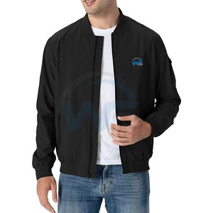 Chaqueta Bomber de Moda con Cuello Alto y Logotipo Frontal, Material de Forro Polar Transpirable, Ideal para el Uso Diario - Product Image 3