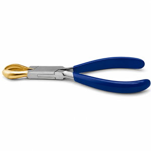 Pince à anneaux et à fermeture à mâchoires dorées 6 pouces, poignée bleue, outil pour bijoux ZetomedPro - Product Image 1