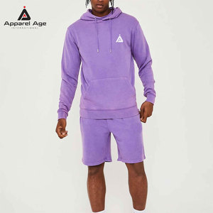 Design Customized Best Quality Men Hoodie Short <b>Set</b> For Jogging Wholesale 100% Cotton Men Hoodie Short <b>Set</b> For Adults - Product Image 1