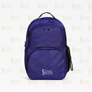 Sac à dos à motif de fils violets, souple, imperméable, fermeture éclair, unisexe, usage quotidien, capacité 20-35L, style minimaliste - Product Image 1
