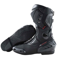 Chaussures de moto de sécurité avec protection de la cheville, personnalisables, en cuir durable, pour motards, été et hiver, imperméables, export