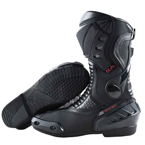 Motorcycle <b>Safety</b> <b>Boots</b> Custom Branding Protective Riding Footwear Durable Leather Biker Gear Export Pakistan - Product Image 3