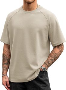 Heavy Weight 100% Cotton Oversized T-Shirt Men 220 Grams Shoulder Custom Printing Hip Hop Plus Size 100% Cotton Blank Boxy Men's - Product Image 2