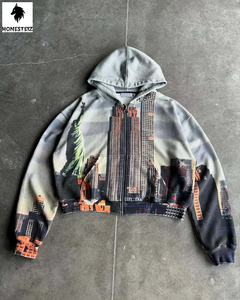 เสื้อฮู้ดดี้ผู้ชายแบบสั่งทำพิเศษสำหรับฤดูหนาว ผ้าเทอร์รี่เนื้อนุ่ม น้ำหนักเบา คุณภาพสูง ผลิตจากผ้าฝ้าย 100% ลายเรียบ สีพื้น แห้งเร็ว - Product Image 2