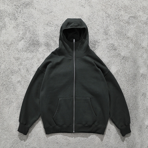 Sweat-shirt à capuche unisexe style cagoule ninja unique, haute qualité, 350 g/m², 100 % coton, coupe oversize, avec fermeture éclair, vêtements chauds - Product Image 2