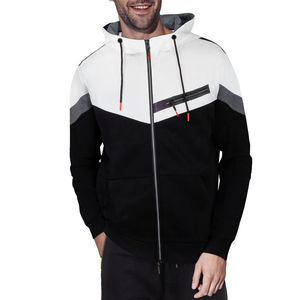 Sudadera con capucha y cremallera para hombre, estilo moderno, ropa urbana, logotipo personalizado, OEM, etiqueta privada, fábrica de ropa al por mayor - Product Image 3