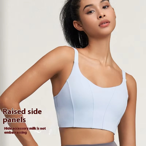 Sujetador Deportivo Ecológico de Alta Sujeción Ajustable para Mujer, Talla Grande, Secado Rápido, Tejido Transpirable, Antibacteriano, Decoración de Cristal - Product Image 2