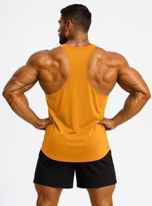 Débardeurs à capuche en coton pour hommes, formels, avec fermeture boutonnée, broderie machine, respirants, séchage rapide, écologiques, pour entraînement et musculation - Product Image 3