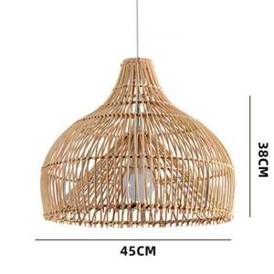 โคมไฟหวายตกแต่งลายสานเปิดโล่งเพื่อการกระจายแสงนุ่มนวลและเพิ่มความโดดเด่นให้กับพื้นผิวภายใน - Product Image 4