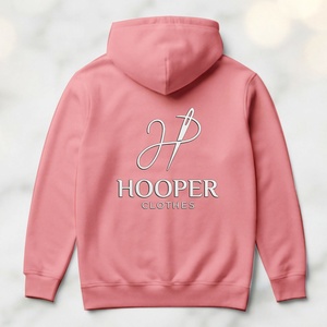 Sudadera con Capucha Hooper de Alta Calidad, Color Rosa Bebé, para Hombre, Invierno, Transpirable, de Secado Rápido, Forrada de Poliéster/Algodón - Product Image 4