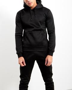 Survêtements d'hiver tendance pour hommes, style streetwear uni à capuche et manches longues - Vente en gros, conception de logo personnalisé OEM, respirant, 100 % coton - Product Image 2