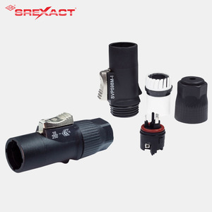Connecteur d'alimentation mâle plaqué argent IP65 PA66 94V0, connecteurs de haute qualité - Product Image 1