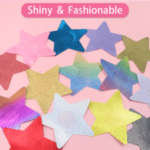 Sexy tette Decorative per <span class=keywords><strong>capezzoli</strong></span> pasticcini Premium scintillante colorato a forma di stella copri <span class=keywords><strong>capezzoli</strong></span> adesivi usa e getta per la festa in discoteca - Product Image 2