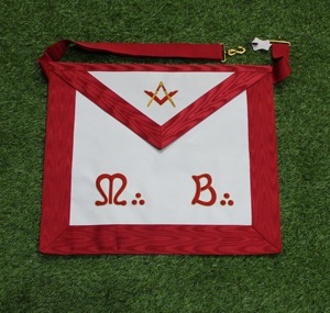 Tablier de Maître Maçon du Rite Écossais (AASR) – Tablier Artisanat de Loge Rouge du Rite Écossais Accepté - Product Image 1