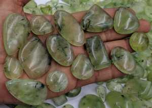 Trusted Supplier Natural Prehnite Cabochon Loose Gemstone Wholesale | Green Prehnite Jewelry Making Bulk Mixed Shapes <b>Stone</b> - Product Image 4