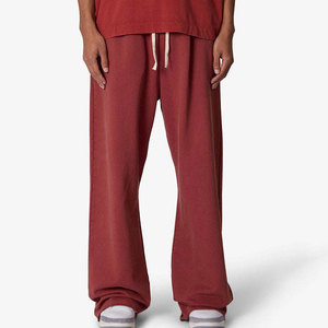 High Quality Casual Men's Flare <b>Trouser</b> Cotton/Polyester Fabric Eco-Friendly Breathable <b>Elastic</b> <b>Waist</b> Customizable - Product Image 1