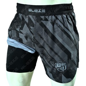 Traje de Entrenamiento de Tres Piezas 2026 para Karate, Jiu-Jitsu, Kickboxing, Boxeo, Muay Thai, Sanda, Boxeo, en Poliéster: Rashguard, Pantalones Cortos y Leggings - Product Image 3